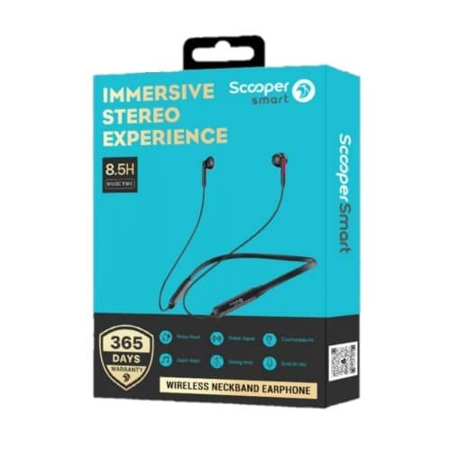 Scooper Smart S22 – EN2 Wireless Neckband Earphones