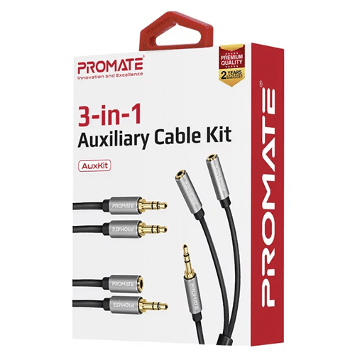 Promate Auxilary Cable Kit (3 In 1 Aux Kit)