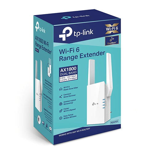 TP-LINK TL-RE605X – AX1800 Wi-Fi 6 Range Extender – UK PLUG