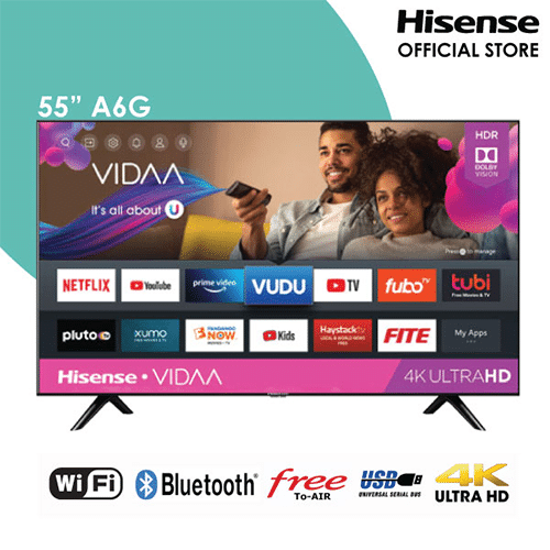 Hisense 55A61G 55 inch 4K UHD Smart Frameless TV