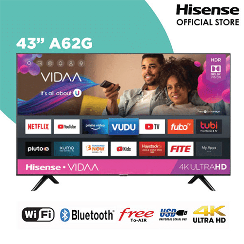 Hisense 43A62G 43 inch 4K UHD Frameless Smart TV