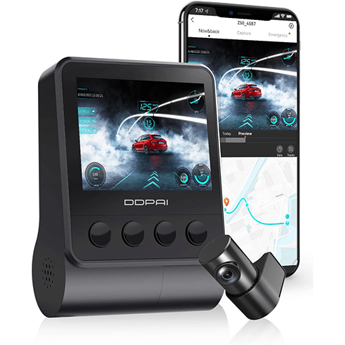 DDPAI Dash Cam Front and Rear，4K Dash Camera for Cars Z50